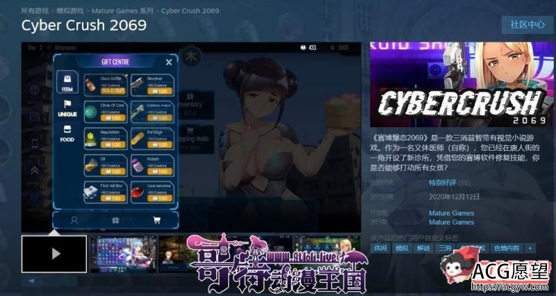 赛博爆恋2069 官方中文步兵版【真.赛博朋克】【1.1G/新作/CV】 【SLG游戏】 【SLG/中文/全动态】